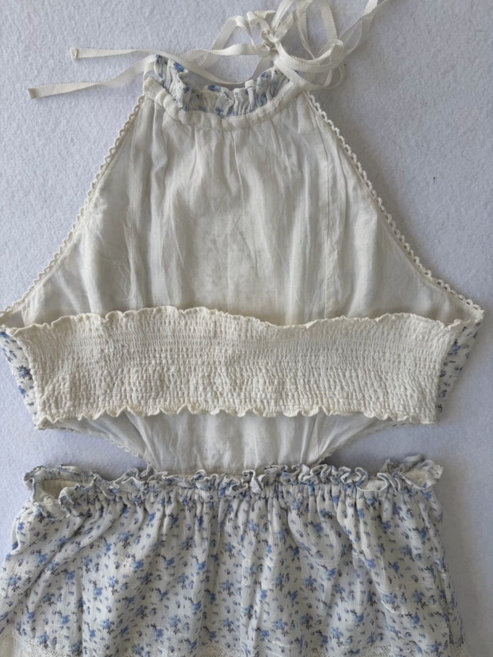 Love Shack Fancy Kesia Halter Neck Dress Size M - Picture 8 of 9